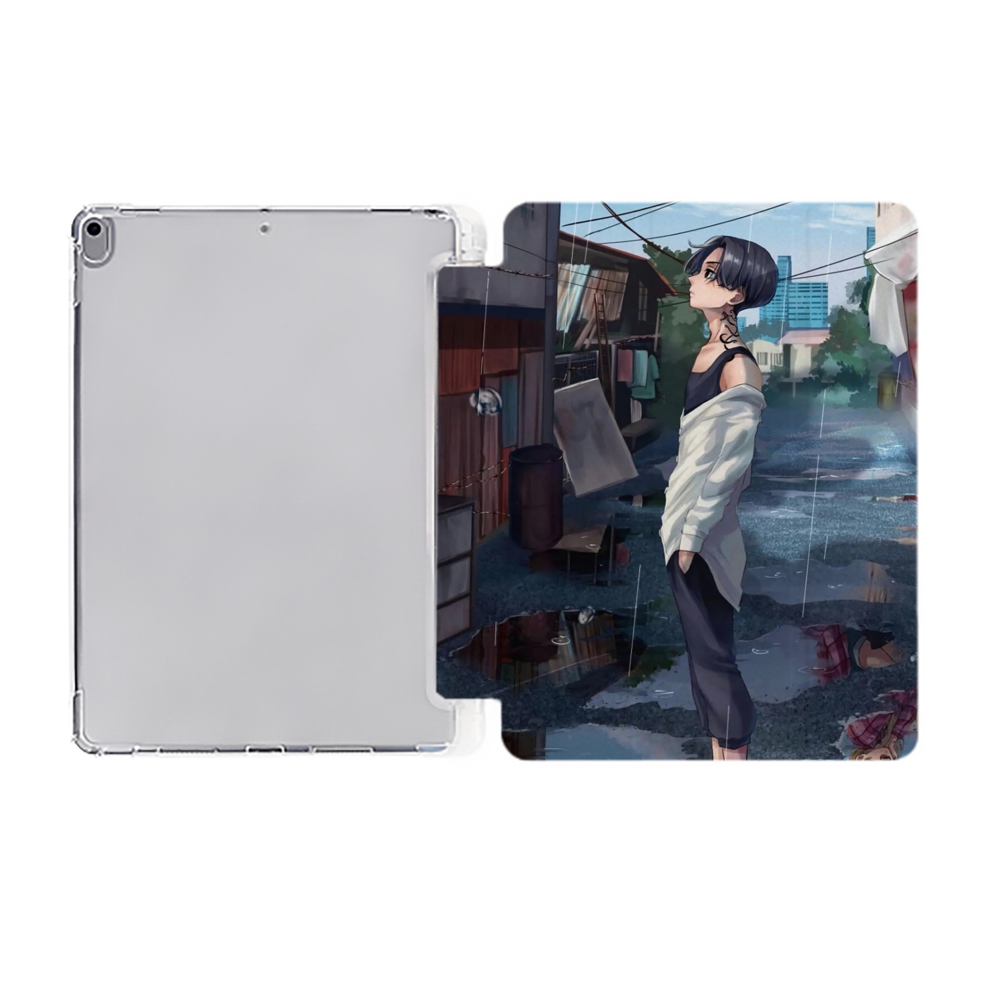 （画像用） 東京リベンジャーズ Tokyo Revengers IPad ケース ペン収納付き 三つ折りスタンド PUレザー×シリコン 対応機種9.5/10.5/10.9インチ
